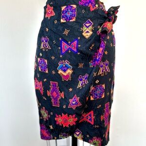 100% SILK early 90s wrap skirt